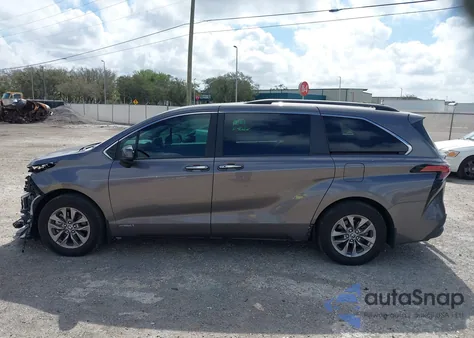 2021 Toyota Sienna Xle z USA, uszkodzony, nr VIN 5TDYRKEC5MS005155